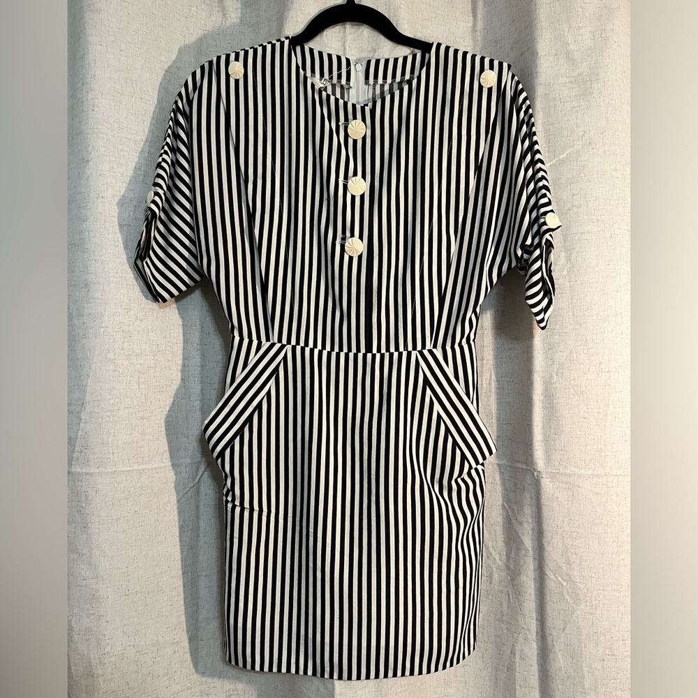 🕷️Beetlejuice Vibes🕷️ Vintage Striped Dress